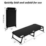 Tidur tunggal tempat berkemah Foldable bed Camping Cots Portable bed for Adults Adjustable 5-Position Lounge Chair with Pillow Portable Travel bed